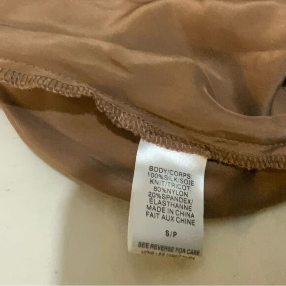 Cami NYC Small  Brown one shoulder silk satin Bodysuit - Picture 11 of 11